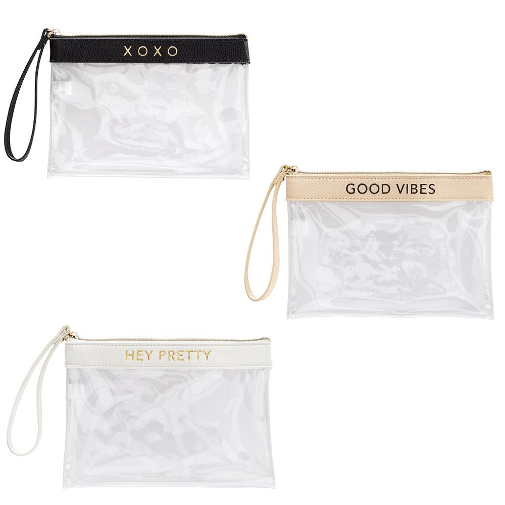 3/$15 Mud Pie Clear Wristlet